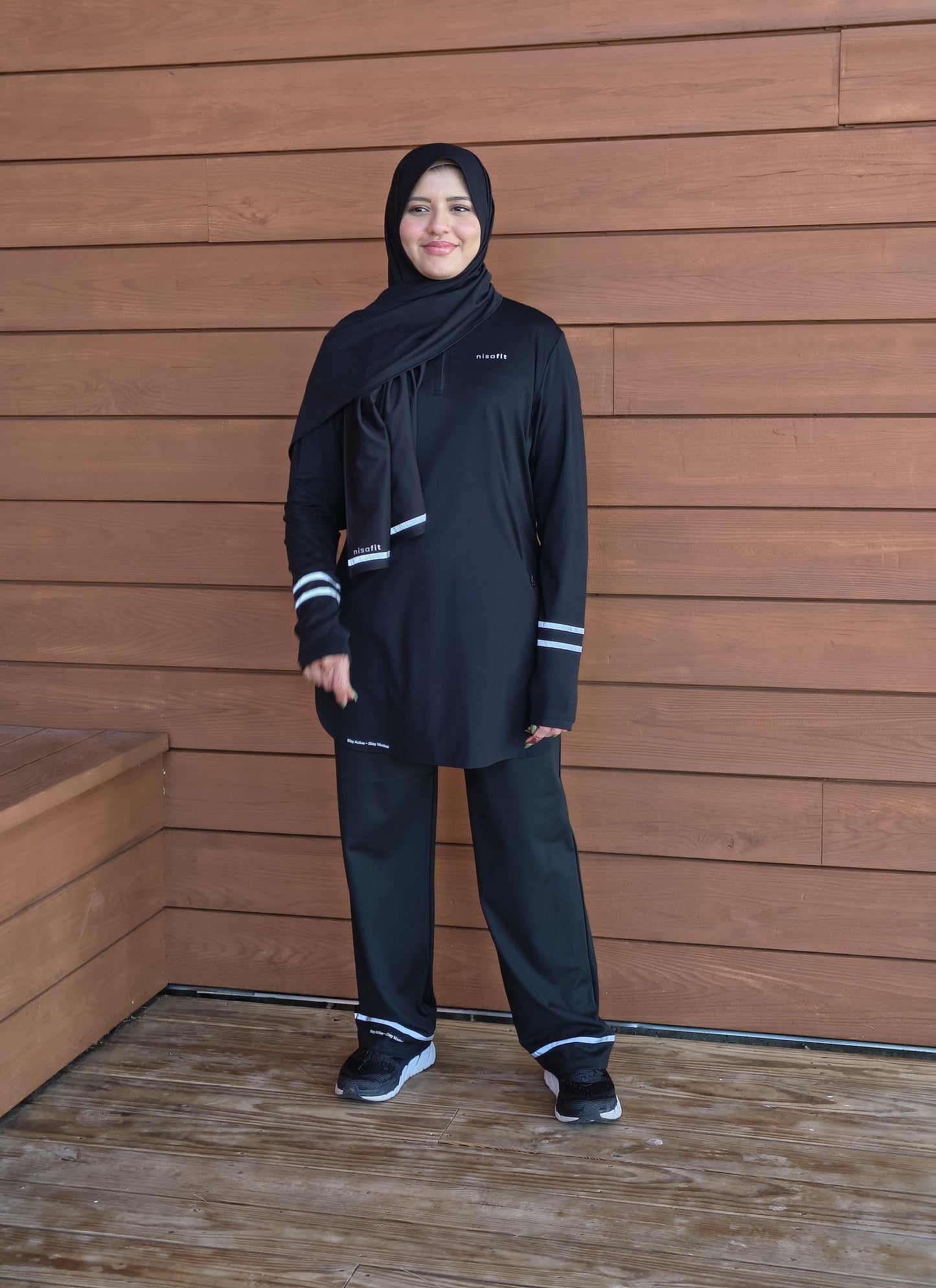 Nisafit Performance Active Hijab โ Black