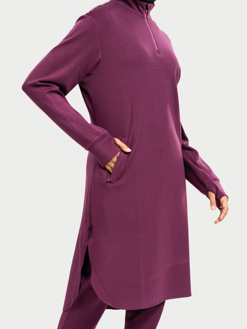 NisaFit Raaha Loungewear Set - Deep Plum