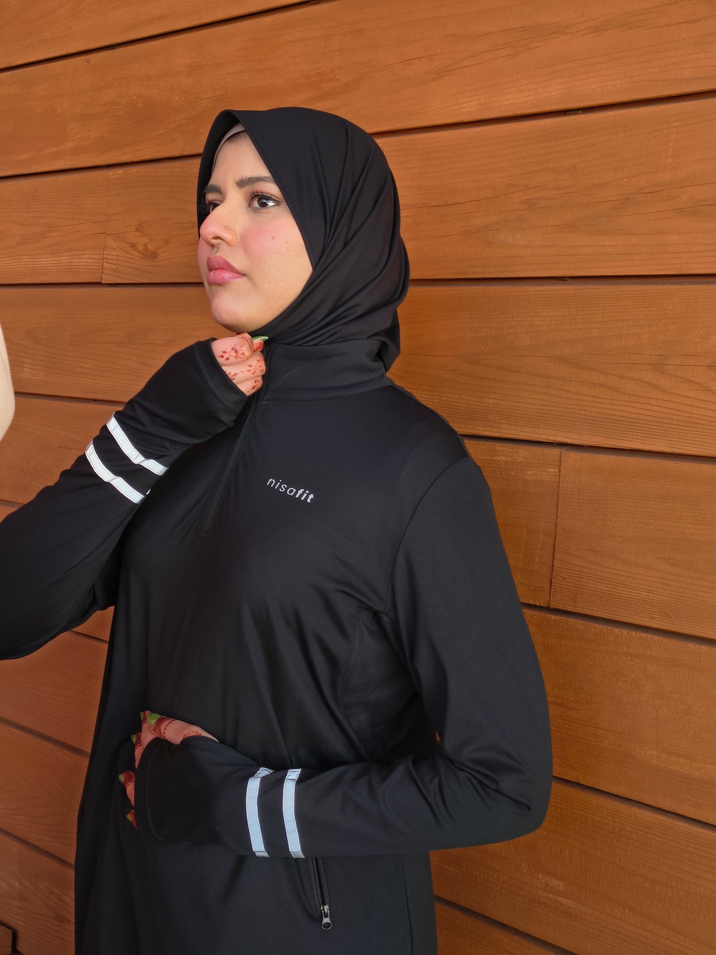 Nisafit Performance Longline Top – Black