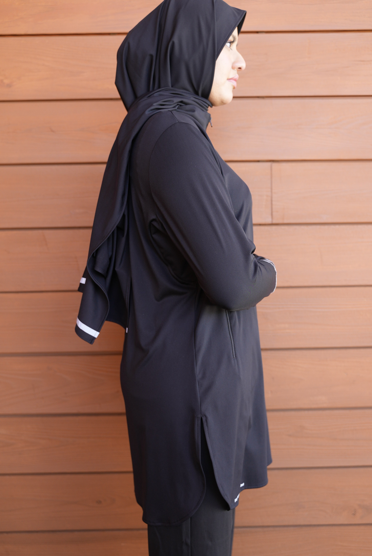 Nisafit Performance Longline Top – Black