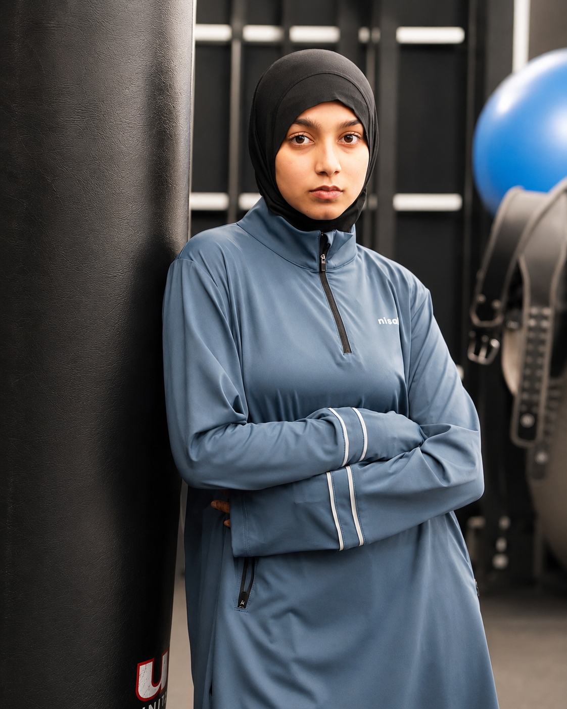 NisaFit Modest Longline Performance Top – Teal