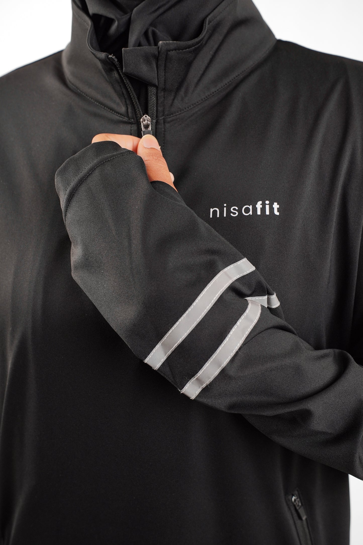 NisaFit Performance Longline Top – Black