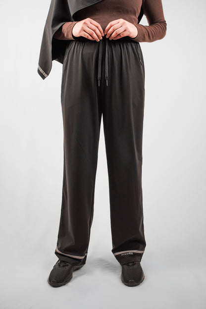 NisaFit Performance Wide-Leg Pants – Black