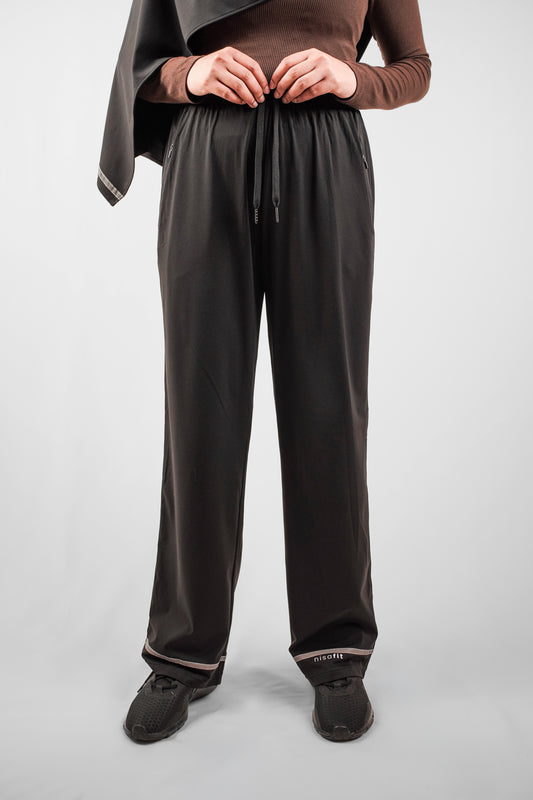 NisaFit Performance Wide-Leg Pants – Black