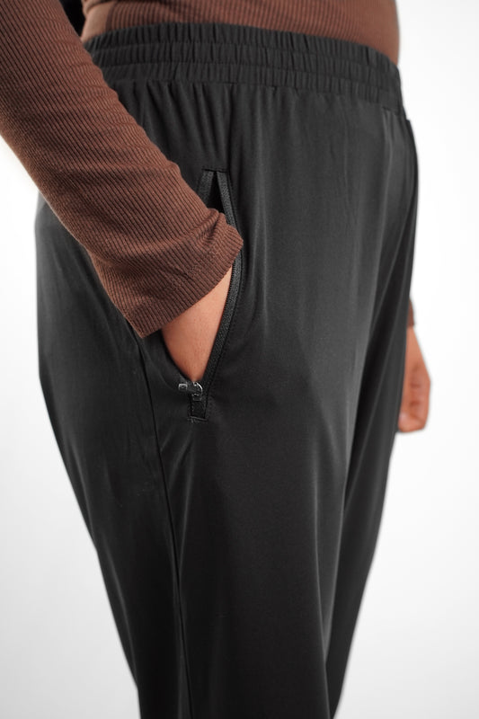 NisaFit Performance Wide-Leg Pants – Black