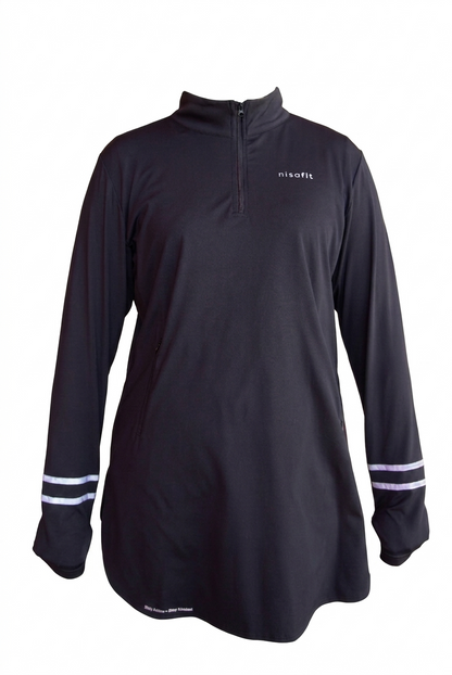 Nisafit Performance Longline Top – Black