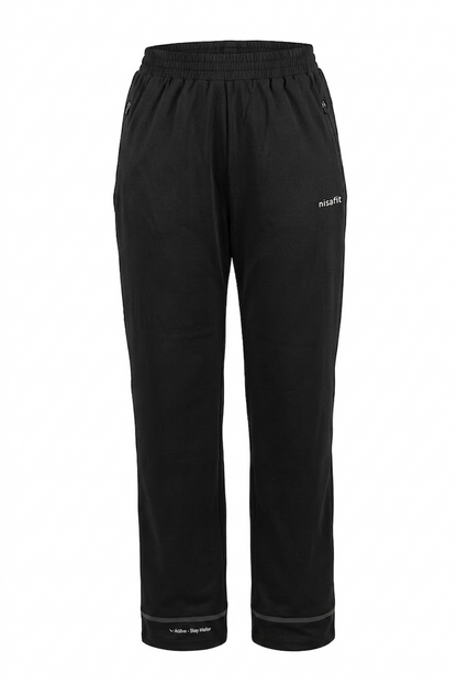 Nisafit Performance Wide-Leg Pants – Black